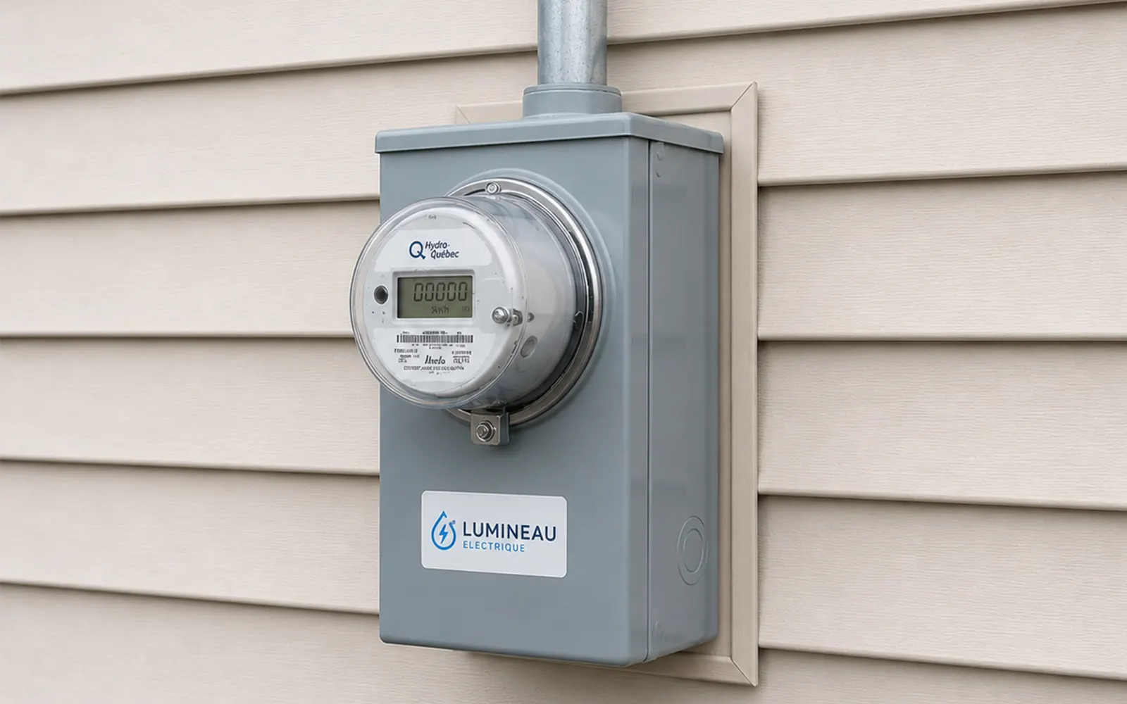 Changement d'entrée électrique réalisé par un maître électricien Lumineau Électrique dans le Grand Montréal